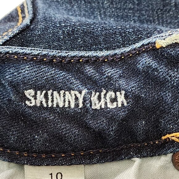 American Eagle Dark Wash Low Rise Skinny Kick Boot Jeans - Picture 7 of 8